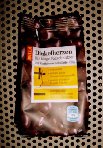 Billa Dinkelherzen, Vollmilchschokolade mit Dinkelkeks | Hochgeladen von: wicca