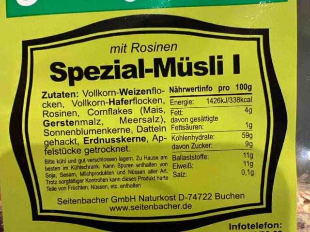 Seitenbacher Spezial-Müsli I, mit Rosinen von Oppi | Hochgeladen von: Oppi
