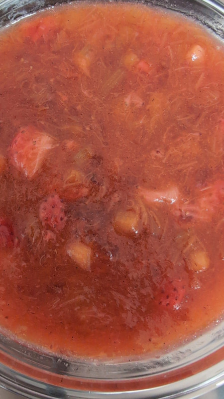 Hemmersche Rhababer-Erdbeer-Kompott, mit Honig von tanhem | Hochgeladen von: tanhem