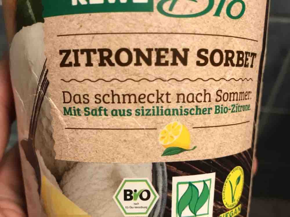 REWE Bio Zitronen Sorbet, Vegan & Laktosefrei & Ohne zug | Hochgeladen von: udeniz