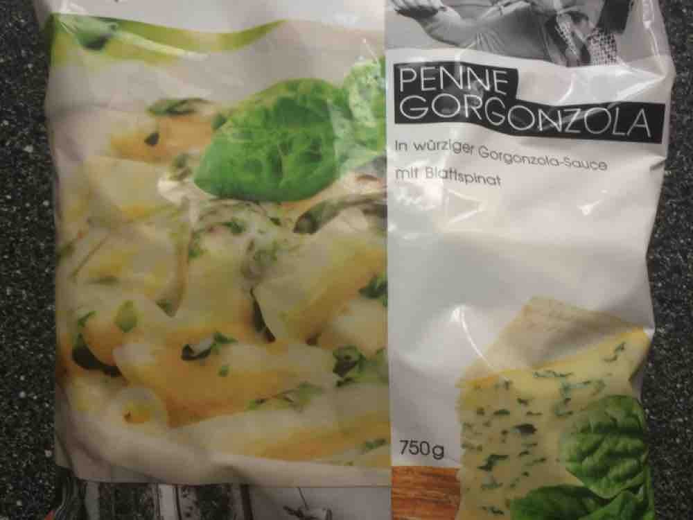 Penne Gorgonzola, Penne Nudeln, Gorgonzola-Souce, Blattspinat vo | Hochgeladen von: Technikaa