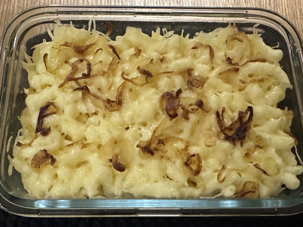 Glutenfreie Käse-Spätzle, mit Emmentaler LAC, karamelisierte Zwi | Hochgeladen von: CheyenneH