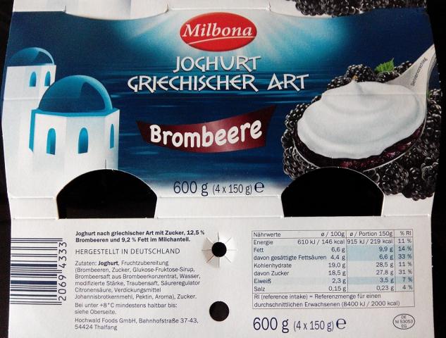 Joghurt Griechischer Art Brombeere | Hochgeladen von: Bellis
