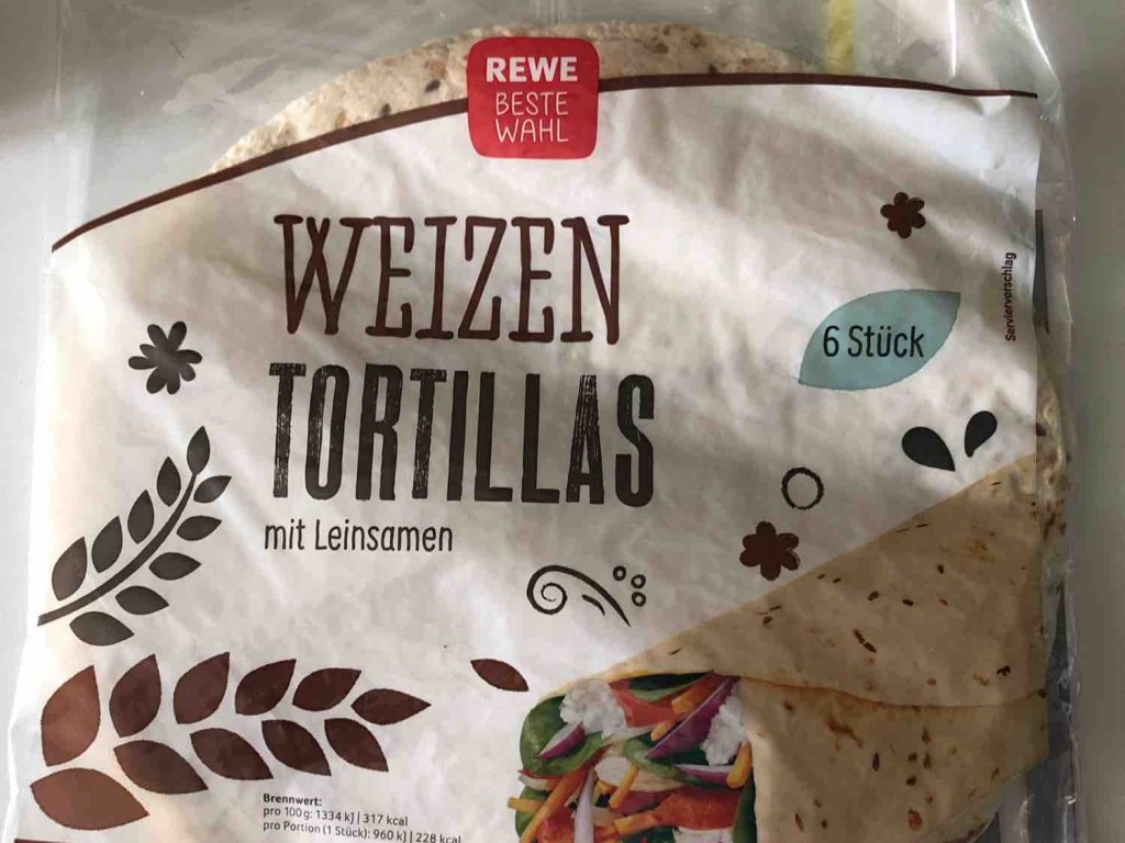 Rewe, Weizen Tortillas Kalorien - Neue Produkte - Fddb