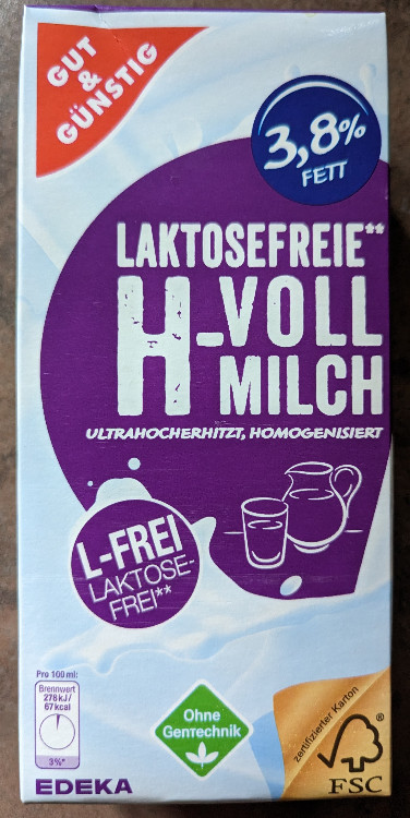 Laktosefreie H-Vollmilch, Ultrahocherhitzt, Homogenisiert von Ha | Hochgeladen von: Hasensaft