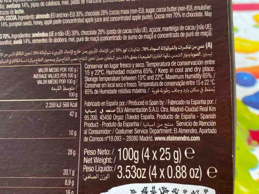 Barritas de Almendra chocolate negro 70%, almendra, chocolate ne | Hochgeladen von: Avalanx