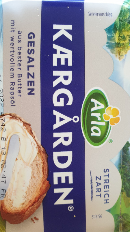 - New Butter, Kaergarden gesalzen Calories products Fddb - Arla,