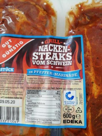 Gut und Günstig Nackensteak Schwein Pfeffer Marinade von Sabse90 | Hochgeladen von: Sabse90