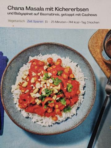 Chana Masala mit Kichererbsen, und Babyspinat auf Basmatireis, g | Hochgeladen von: Annva88