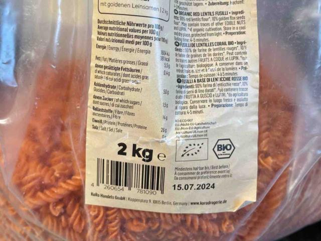 Bio Rote Linsen Fusilli von kevinulf | Hochgeladen von: kevinulf