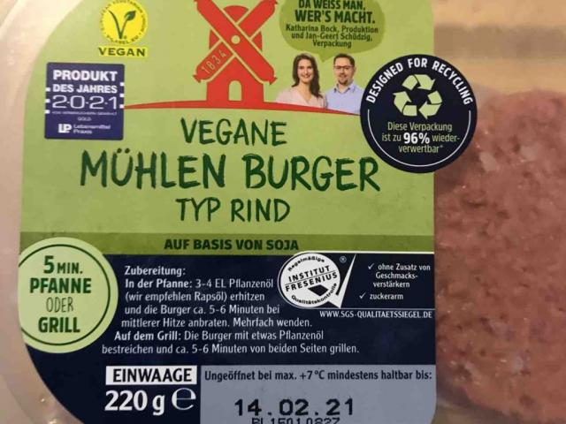 Vegane Mühlen Burger, auf Sojabasis von flexmex | Hochgeladen von: flexmex