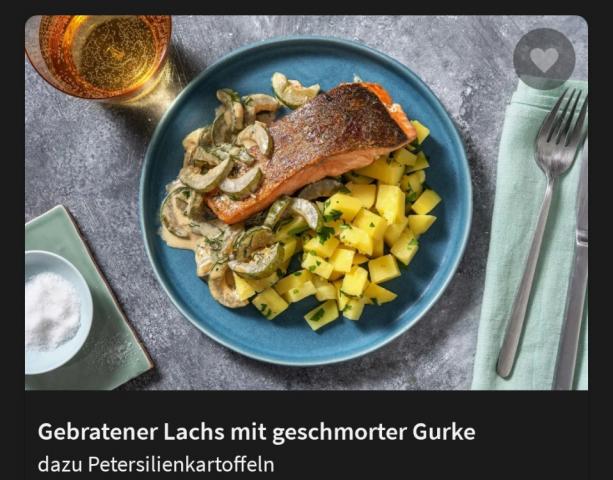 Hello Fresh Gebratener Lachs mit geschmorter Gurke von princessx | Hochgeladen von: princessxx