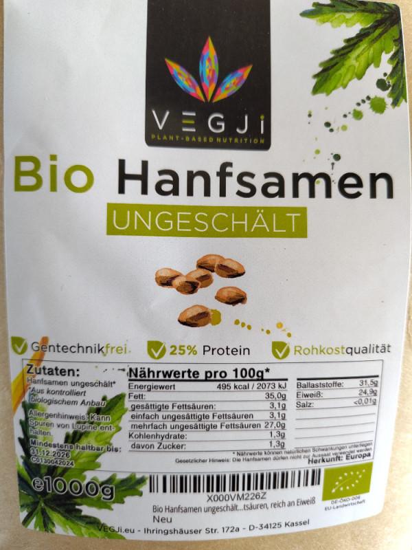 Bio Hanfsamen, vegan von Bjoern.gnoyke@web.de | Hochgeladen von: Bjoern.gnoyke@web.de