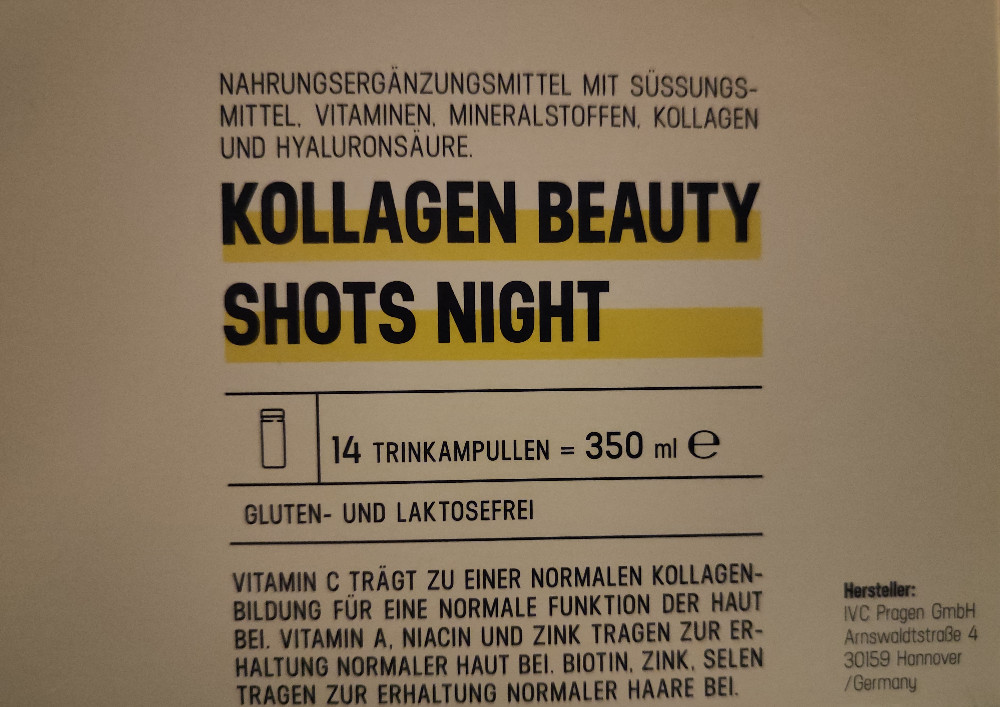 Kollagen Beauty Shots Night, 1 Ampulle mit 25 ml =100g von bunny | Hochgeladen von: bunnyforsale124