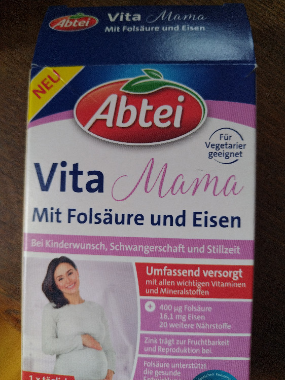 Vita Mama, Angaben für 1 Tablette ("100 g") von ninusu | Hochgeladen von: ninusuen