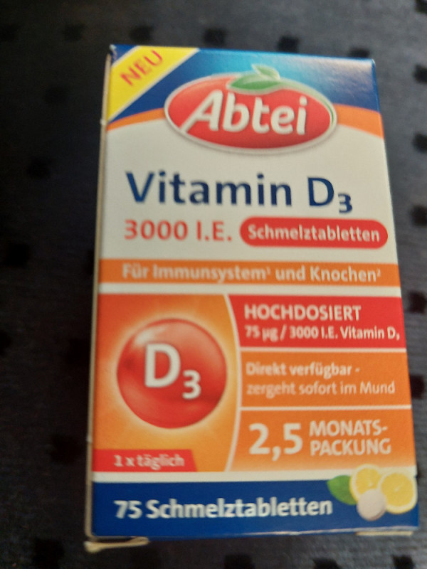 Vitamin D3, 3000 I.E. Schmelztabletten von AgyT | Hochgeladen von: AgyT