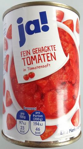 Fein gehackte Tomaten in Tomatensaft | Hochgeladen von: Stillwater83