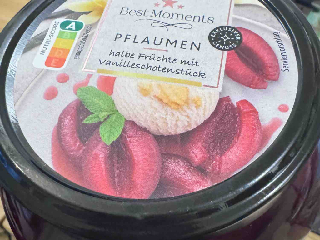 Best Moments Pflaumen, halbe Früchte mit Vanilleschotenstück von | Hochgeladen von: Lispel