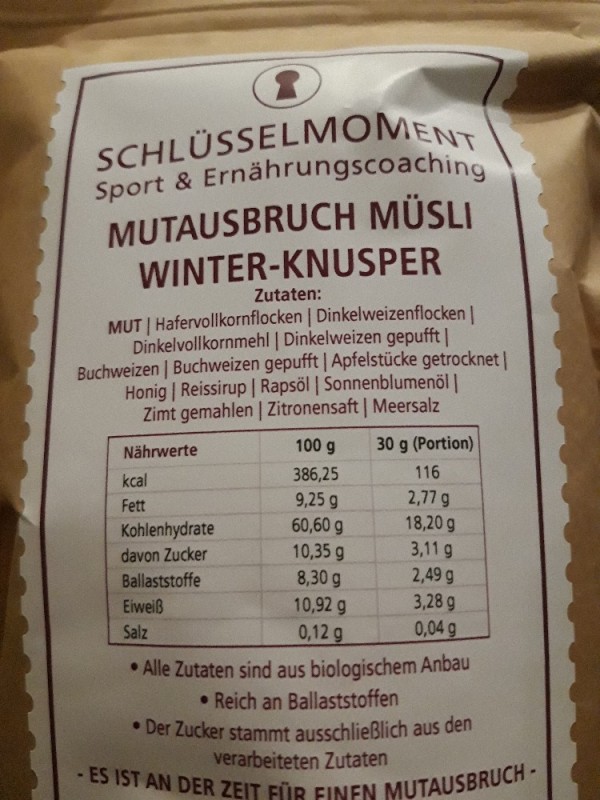 Mutausbruch Müsli Winter Knusper von JacquiCT | Hochgeladen von: JacquiCT