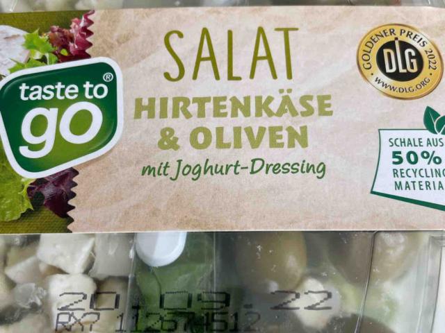 Salat Hirtenkäse & Oliven, mit Joghurt-Dressing by kmg1337 | Uploaded by: kmg1337