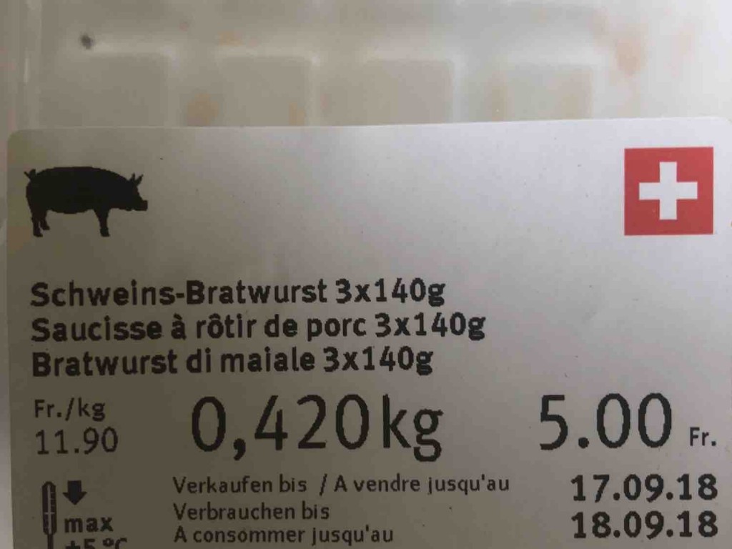 schweinsbratwurst migros, 3 x 140 g von zara001 | Hochgeladen von: zara001