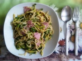 Spaghetti mit Zucchini und Schinken  | Hochgeladen von: Fledermäuschen