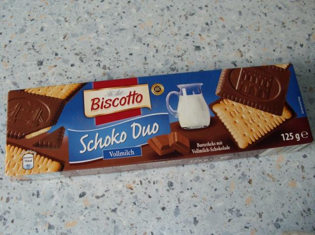 Schoko Duo, Butterkeks mit Vollmilch-Schokolade | Hochgeladen von: Bellis