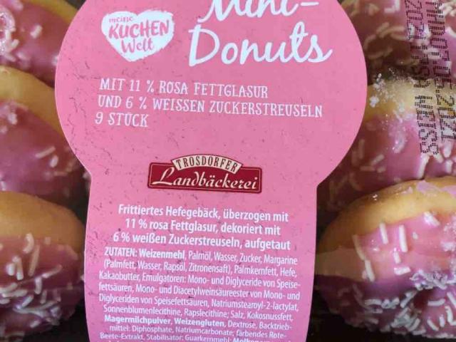 Mini-Donuts rosa, 11% rosa Fettglasur 6% weißen Zuckerstreuseln  | Hochgeladen von: AwesomeYua