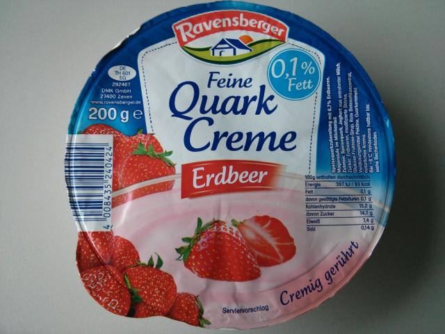 Ravensberger Feine Quark Creme 0,1 % Fett, Erdbeer | Hochgeladen von: feTch