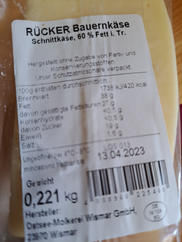 Bauernkäse, Schnittkäse 60% von CarsMeyer | Hochgeladen von: CarsMeyer