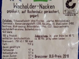 Wacholder-Nacken, gepökelt auf Buchenholz geräuchert, gegart | Hochgeladen von: Wtesc