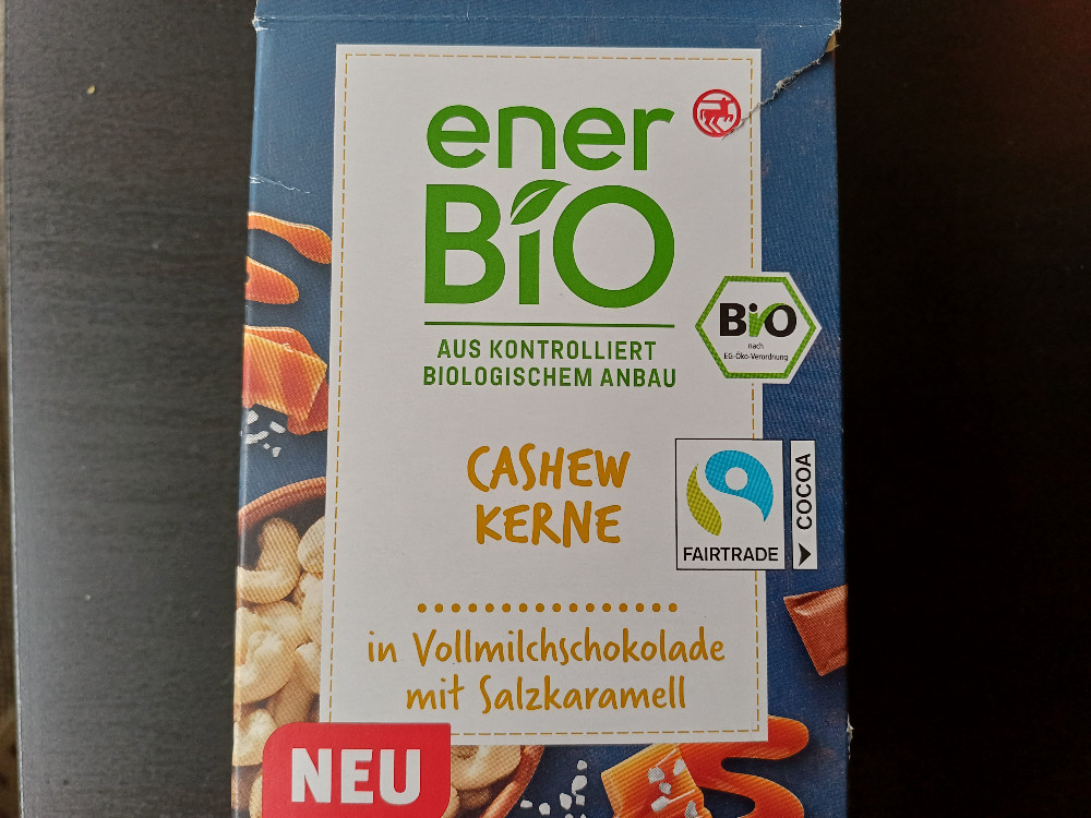 Cashewkerne, geröstet, in Vollmilchschokolade mit Salzkaramel vo | Hochgeladen von: fernsehnudel