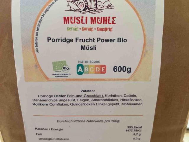 Porridge Frucht Power Bio Müsli von Hebergirl | Hochgeladen von: Hebergirl