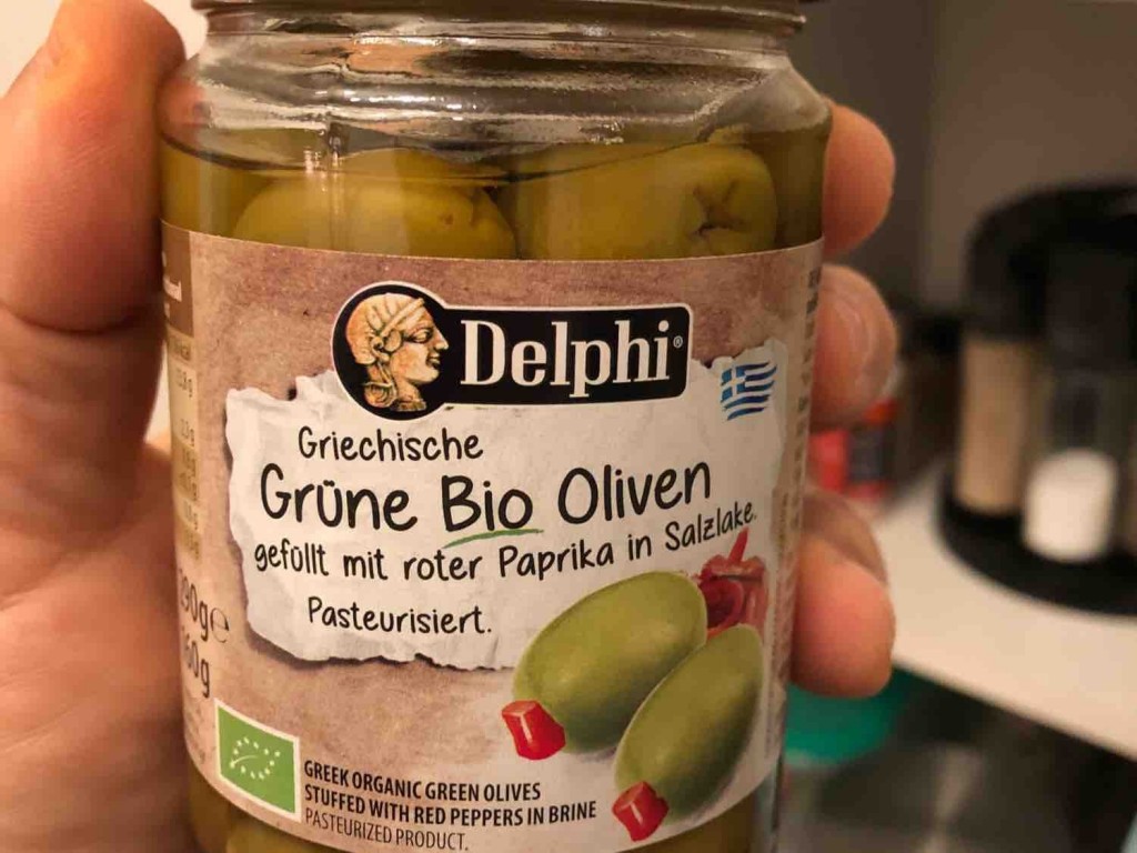 Griechische Grüne Bio Oliven, gefüllt mit roter Paprika in Salzl von kekulas | Hochgeladen von: kekulas