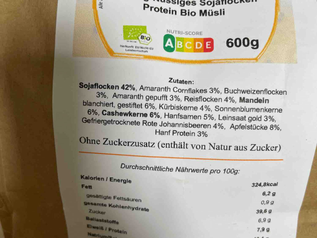 Fruchtig-Nussiges Sojaflocken Protein Bio Müsli von Hebergirl | Hochgeladen von: Hebergirl