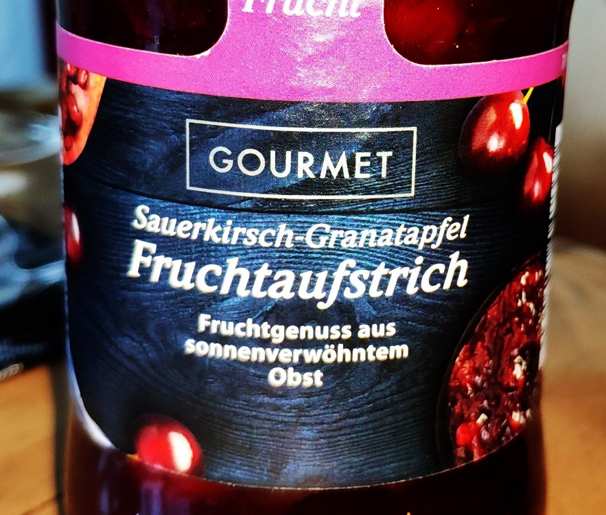 Gourmet Fruchtaufstrich 75% Frucht, Sauerkirsch-Granatapfel von  | Hochgeladen von: tanjaulrich81189