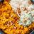 Kokos-Tikka-Masala mit Blumenkohl, dazu frischer Kräuterdip, Bas | Hochgeladen von: clairestw