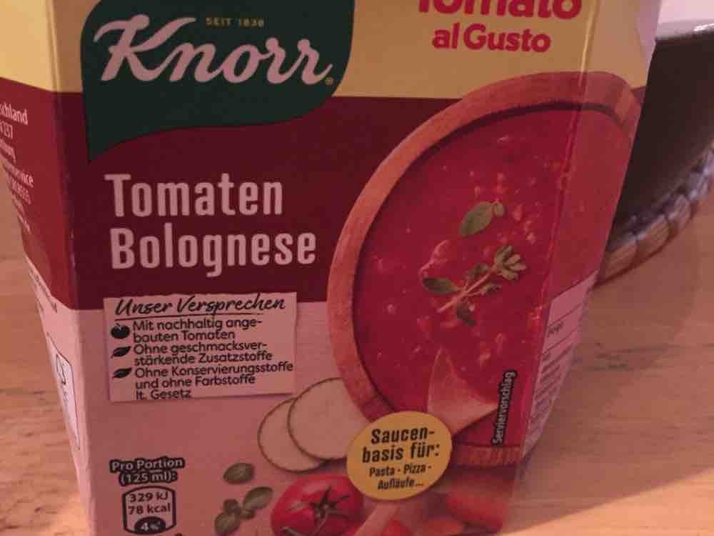 Knorr, Tomato al Gusto Tomaten-Bolognese Kalorien - Saucen, Dressing - Fddb