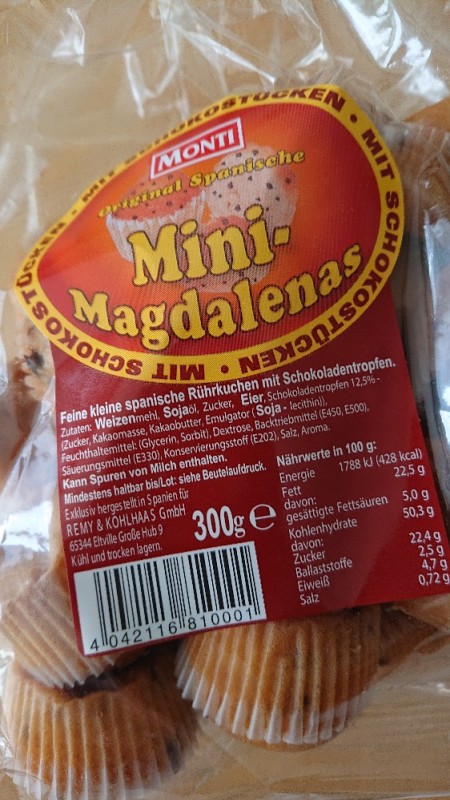 Original Spanische Mini-Magdalenas, mit Schokostückchen  von sha | Hochgeladen von: sharknado