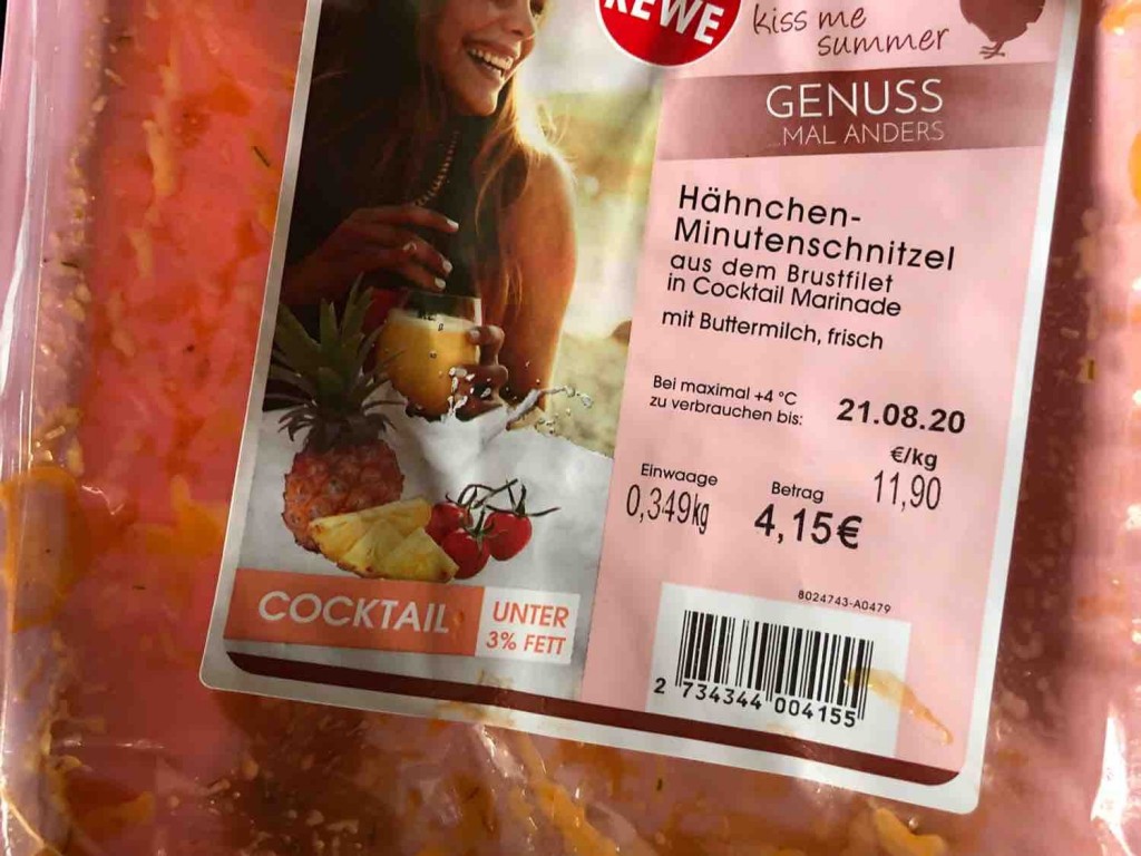 Hähnchen-Minutenschnitzel, in Cocktail-Marinade von M4rc3l | Hochgeladen von: M4rc3l