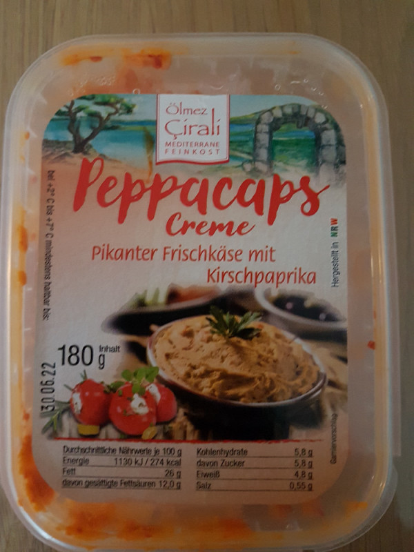 Diverse, Peppacaps creme Pikanter Frischkäse mit Kirschpaprika Kalorien ...