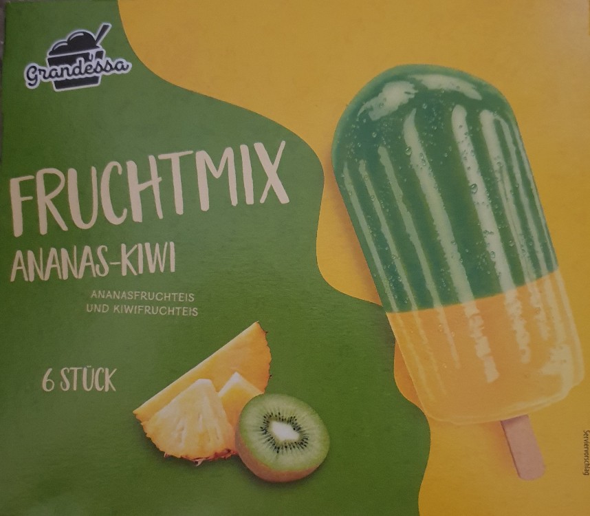 Grandessa, Frucht Mix Eis, Ananas-Kiwi Kalorien - Eis am Stiel - Fddb