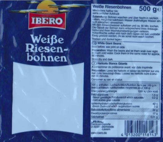 IBERO Weiße Riesenbohnen, herzhaft | Hochgeladen von: HeinzK