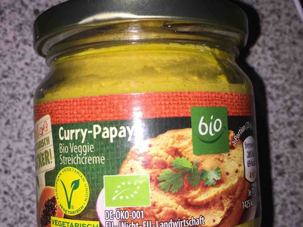 Vegetarische Gourmet Streichcreme Bio, Curry-Papaya von Frankinc | Hochgeladen von: Frankinchen