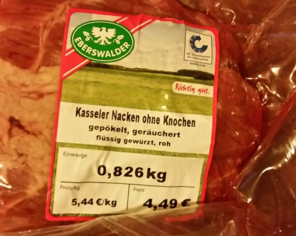 Kassler Nacken ohne Knochen , Schweinefleisch | Hochgeladen von: Sabine34Berlin