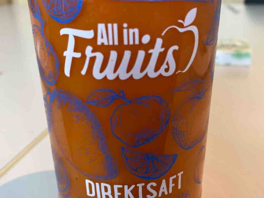 All in Fruits Direktsaft, Orange, Apfel, Karotte, Mango, Yuzu vo | Hochgeladen von: SchluckE
