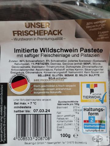 Wildschwein Patete mit saftiger Fleischeinwage und Pistazien von | Hochgeladen von: bk-astronaut