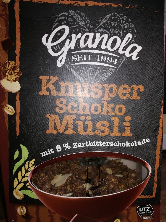 Granola Knusper Schoko Müsli, 5% Zartbitterschokolade von Kevin  | Hochgeladen von: Kevin Hirsch