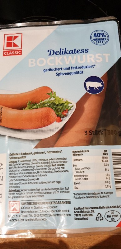 Delikatess Bockwurst, fettreduziert von kiwitti | Hochgeladen von: kiwitti