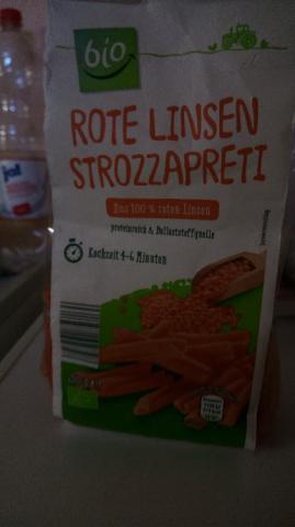 Rote Linsen Strozzapreti (ALDI), Bio-Pasta von monikaniewiem | Hochgeladen von: monikaniewiem